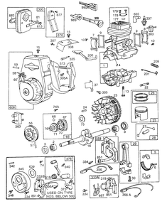Cylinder,electrical,piston Diagram and Parts List for 62032-0131-XX  Briggs and Stratton Engine
